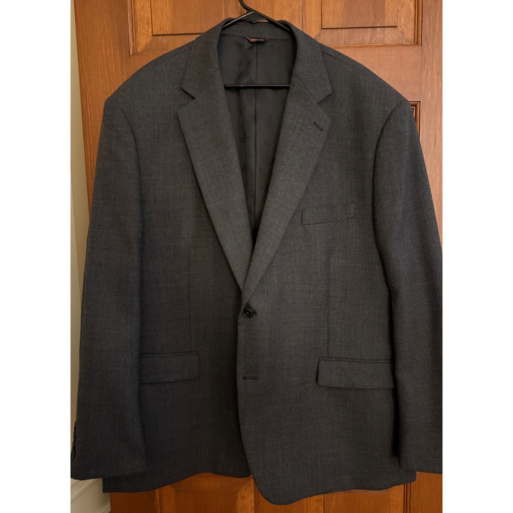 Oak Hill Wool Blazer Mens XL 50/52R Gray Two- Button‎ Sport Coat Jacket
